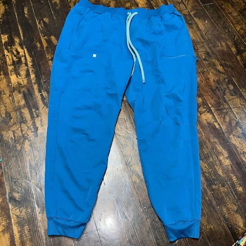 Fabletics bright blue scrub medical athletic 2x joggers